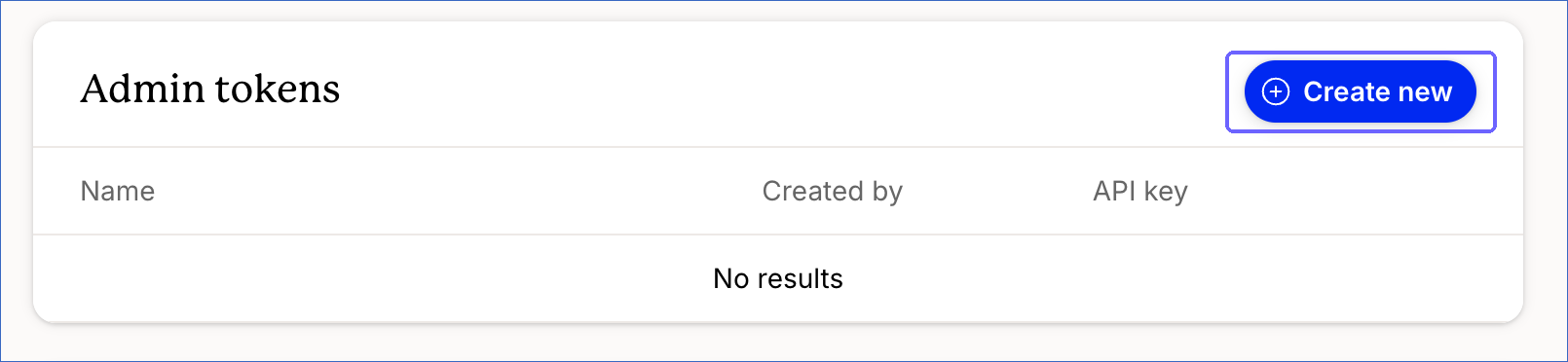 Click Create new