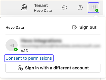 Click Consent to permissions