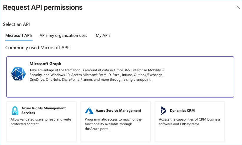 Click Microsoft Graph