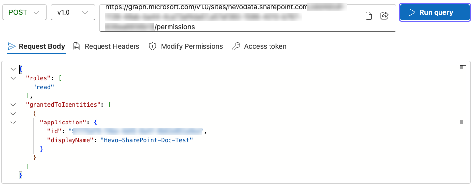 Grant the application access to the site