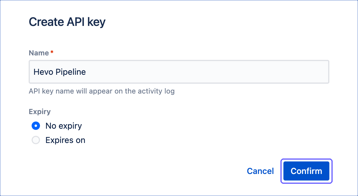 Create API key