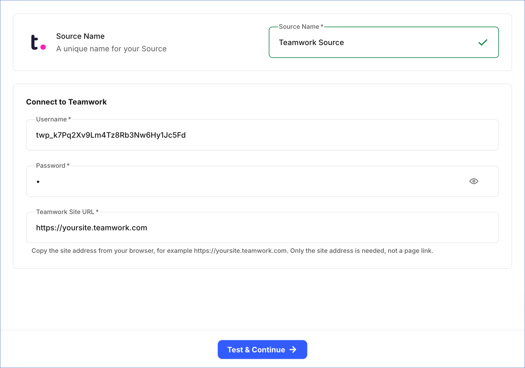 Configure Source