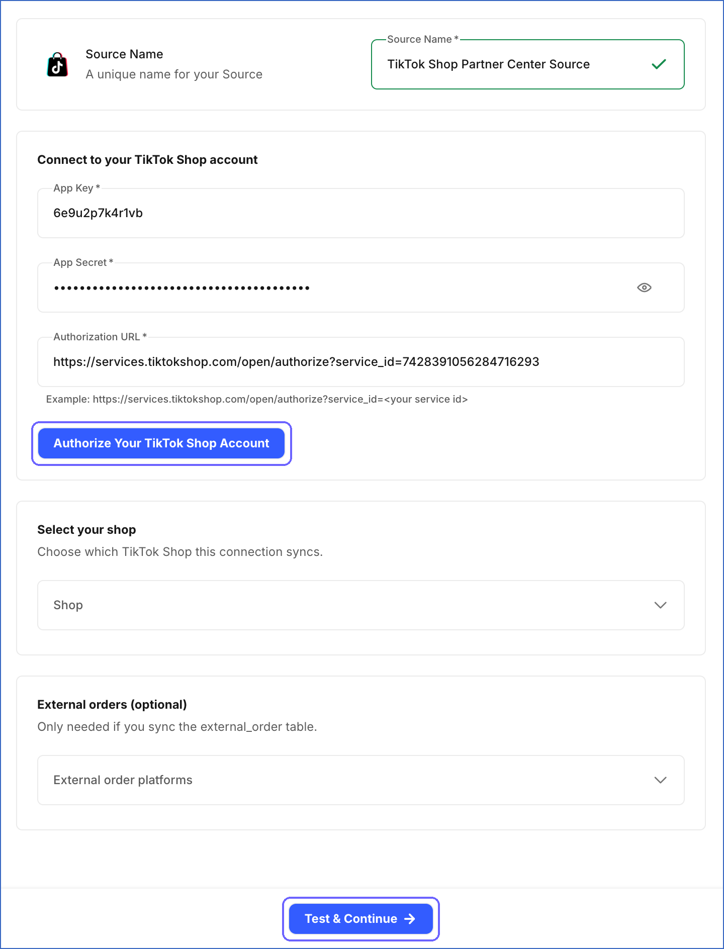 Configure Source