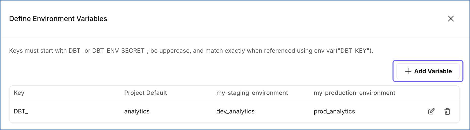 Add Variable