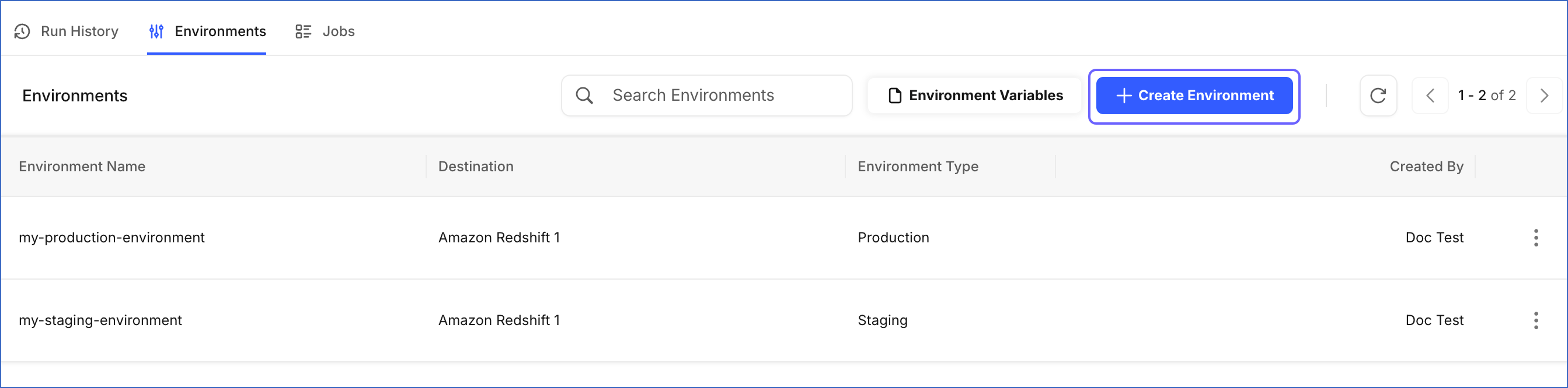 Create Environment