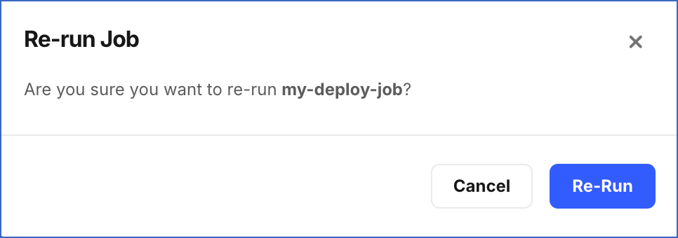 Re-run Job Dialog