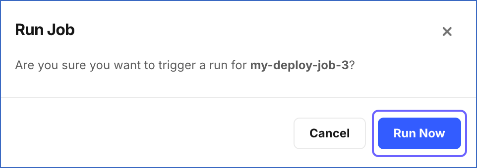 Run Job Dialog