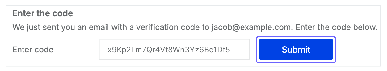 Enter the code