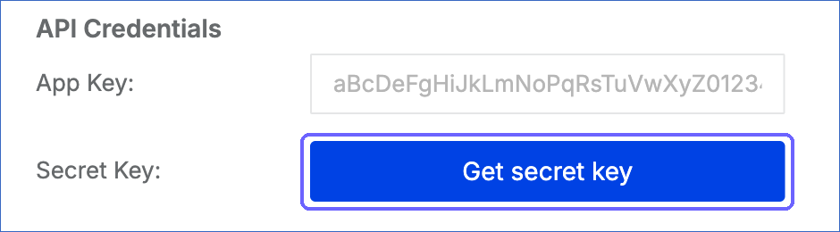 Get secret key