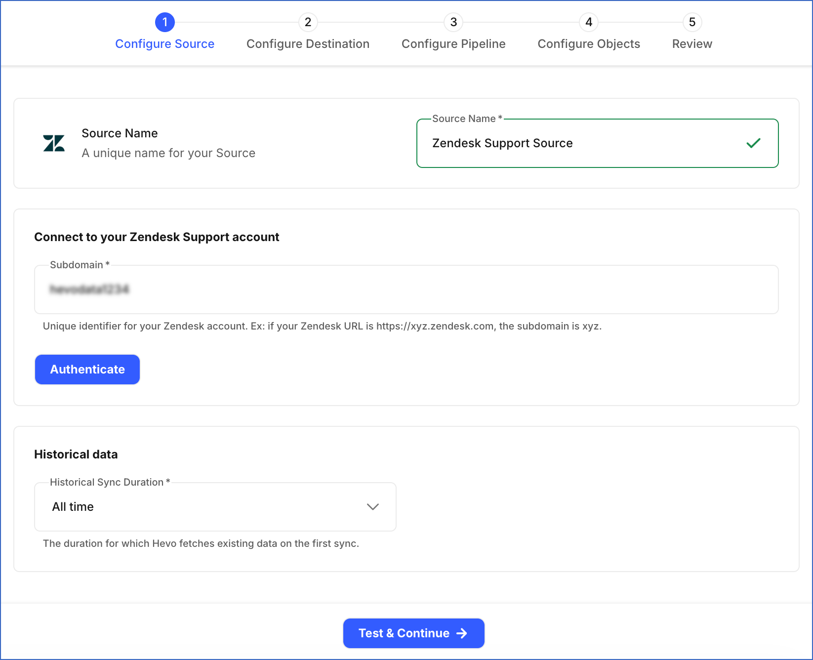 Configure Source