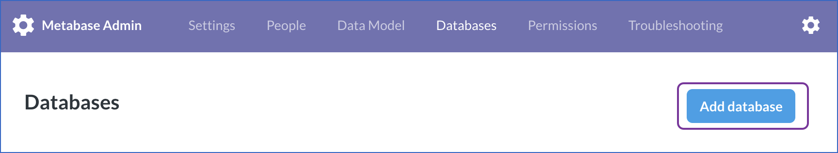 Add Database option