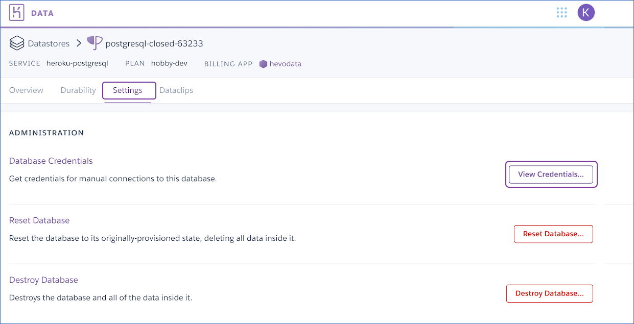 Heroku for PostgreSQL to Redshift - Heroku Settings