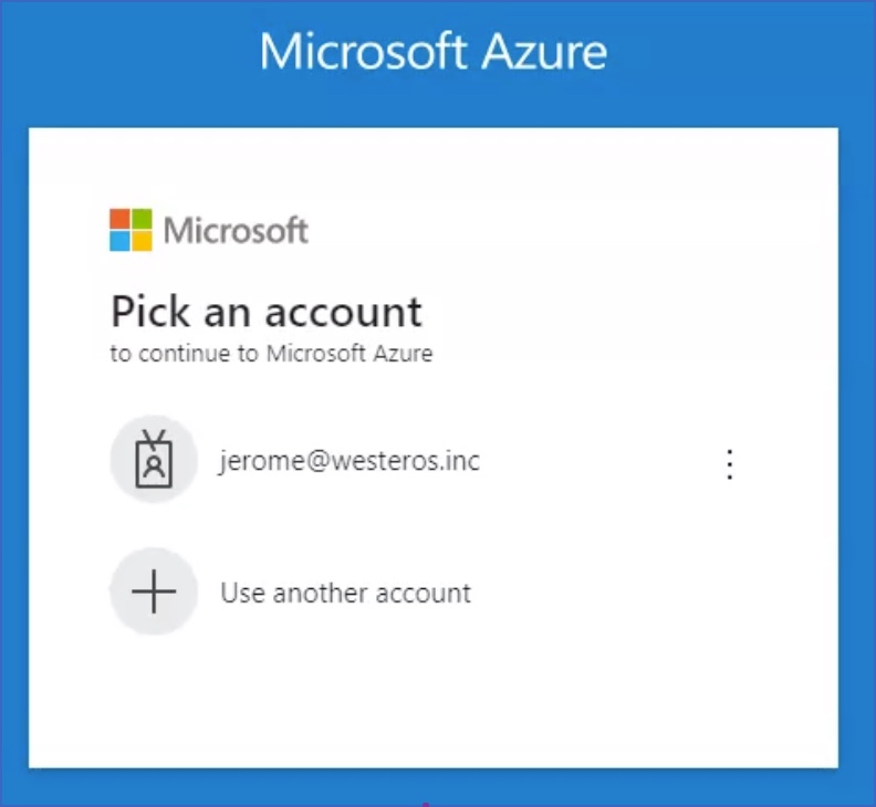 Azure login