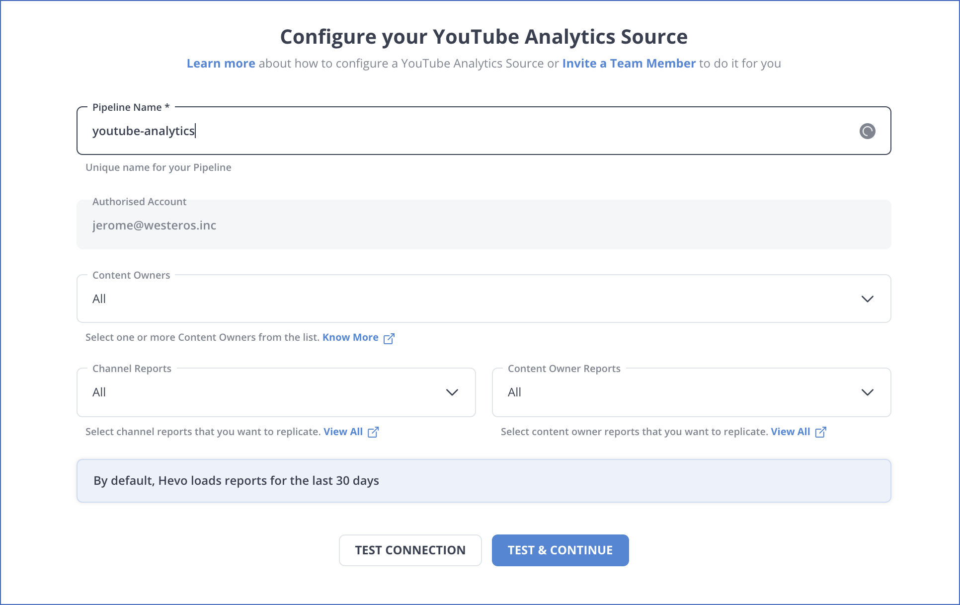 YouTube Analytics to BigQuery