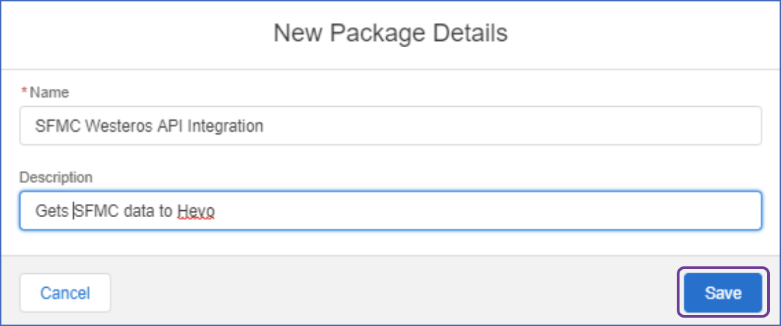 New package details