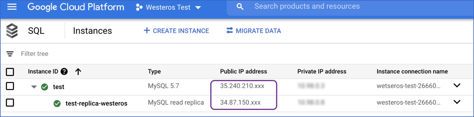 Locate hostname and port