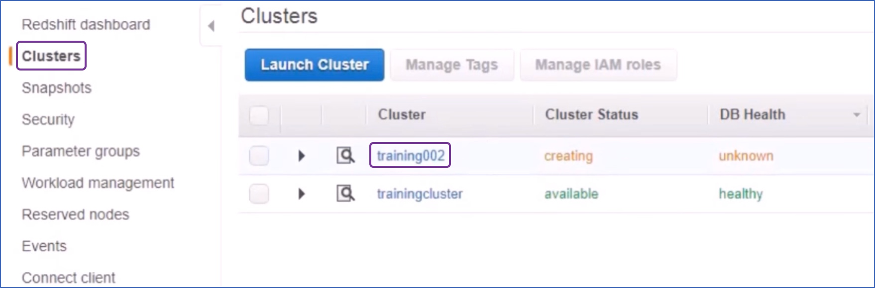 copy and unload traffic of your redshift cluster