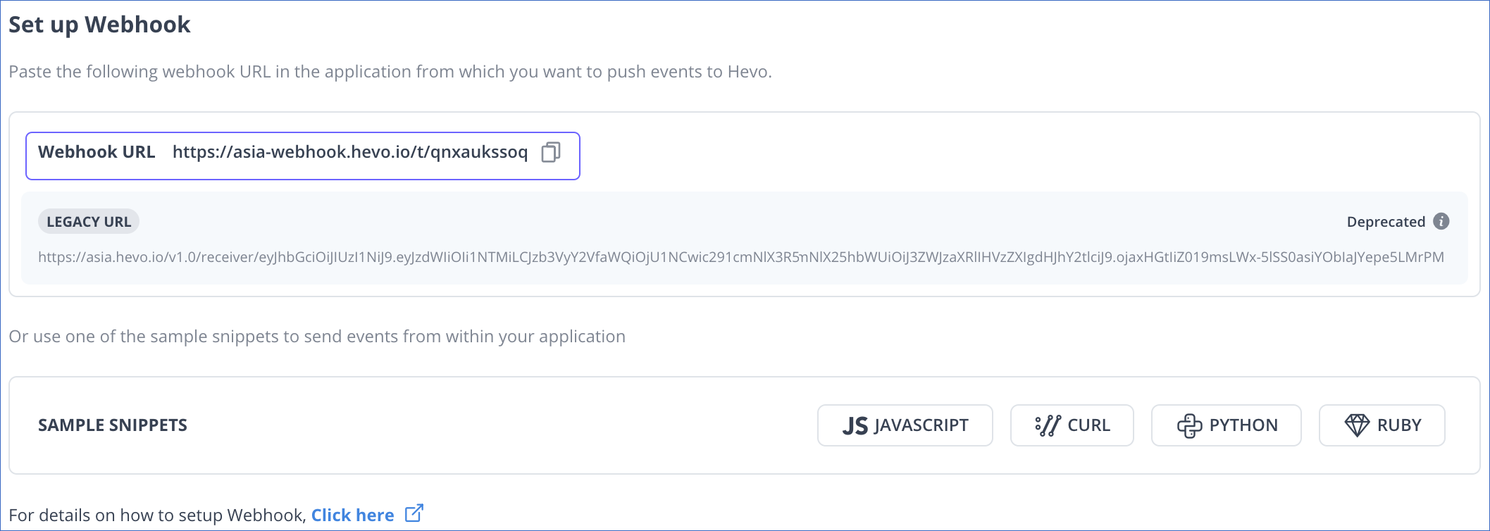 Setting up Webhook for connecting webhook to MySQL