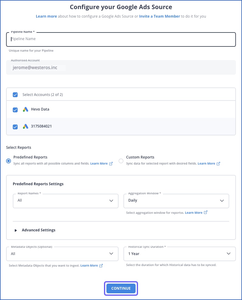 Configuring Source