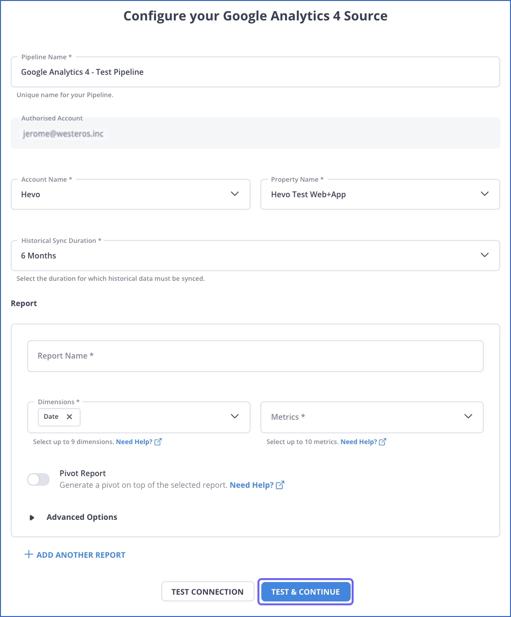 GA4 BigQuery Integration - Configuring GA4 Source | Hevo Data