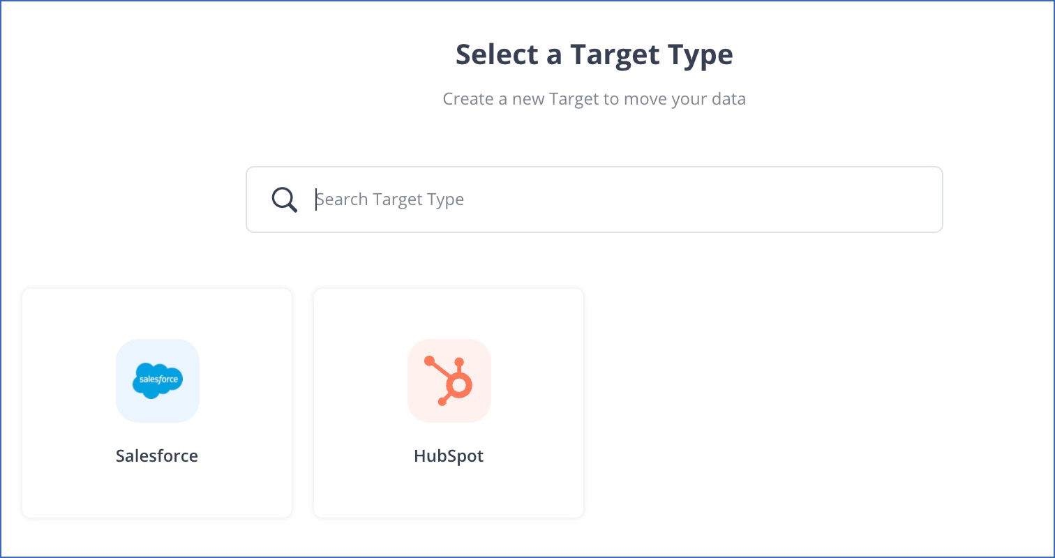 Select a Target Type