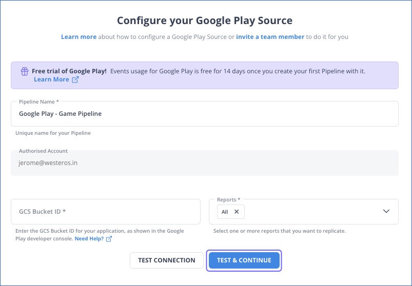 Configure your Google Play Console as Source in Hevo