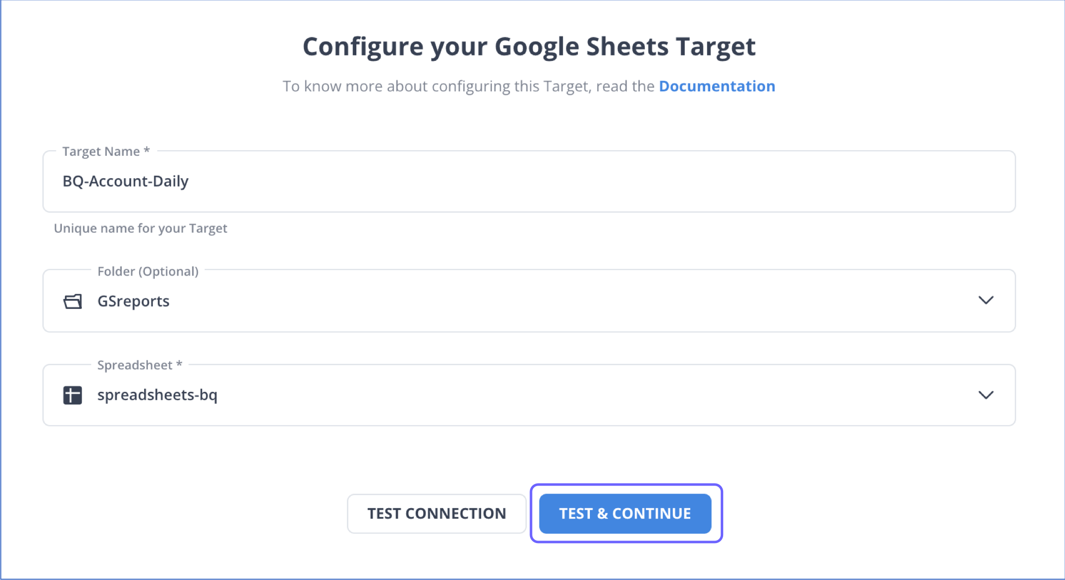 Connect MySQL to Google Sheets - Configure Google Sheets Target | Hevo Data