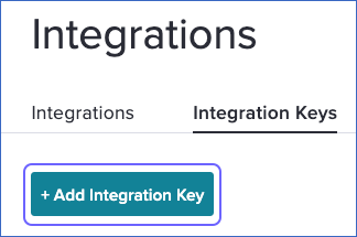 Add Integration Key