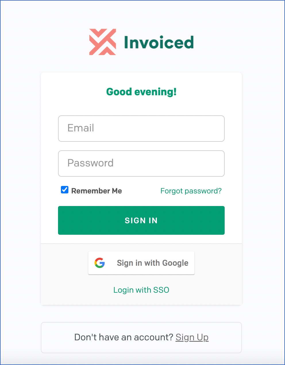 Invoiced Login