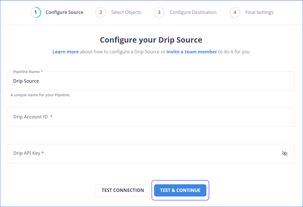 Configure your Drip Source: Drip to BigQuery | Hevo Data