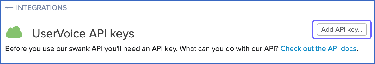 Add API key