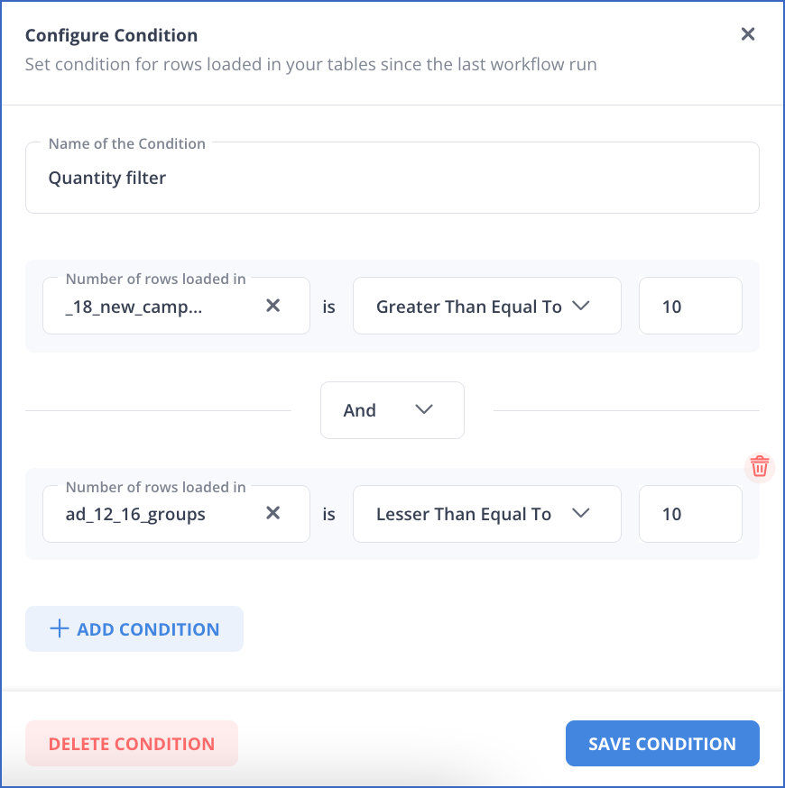 Configure Condition