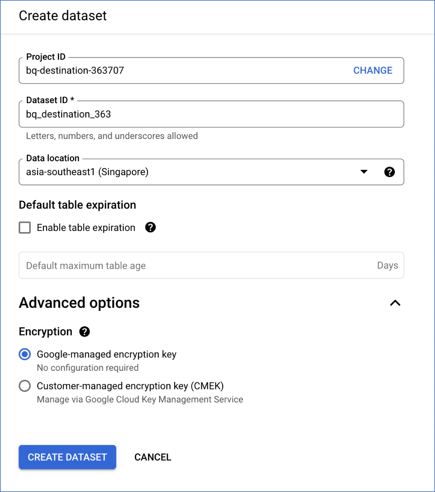 Create a Dataset