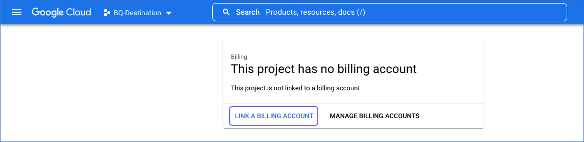 Link a Billing Account