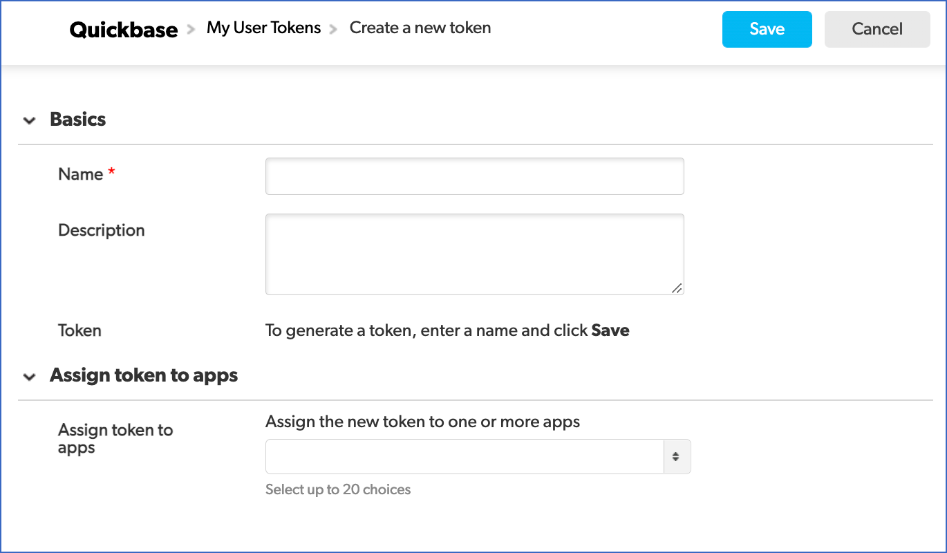 Configure new token