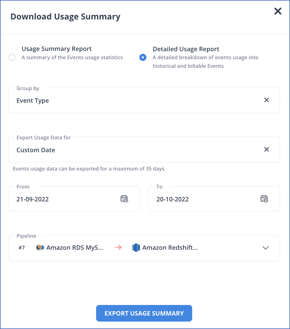 Download Detailed Usage Report