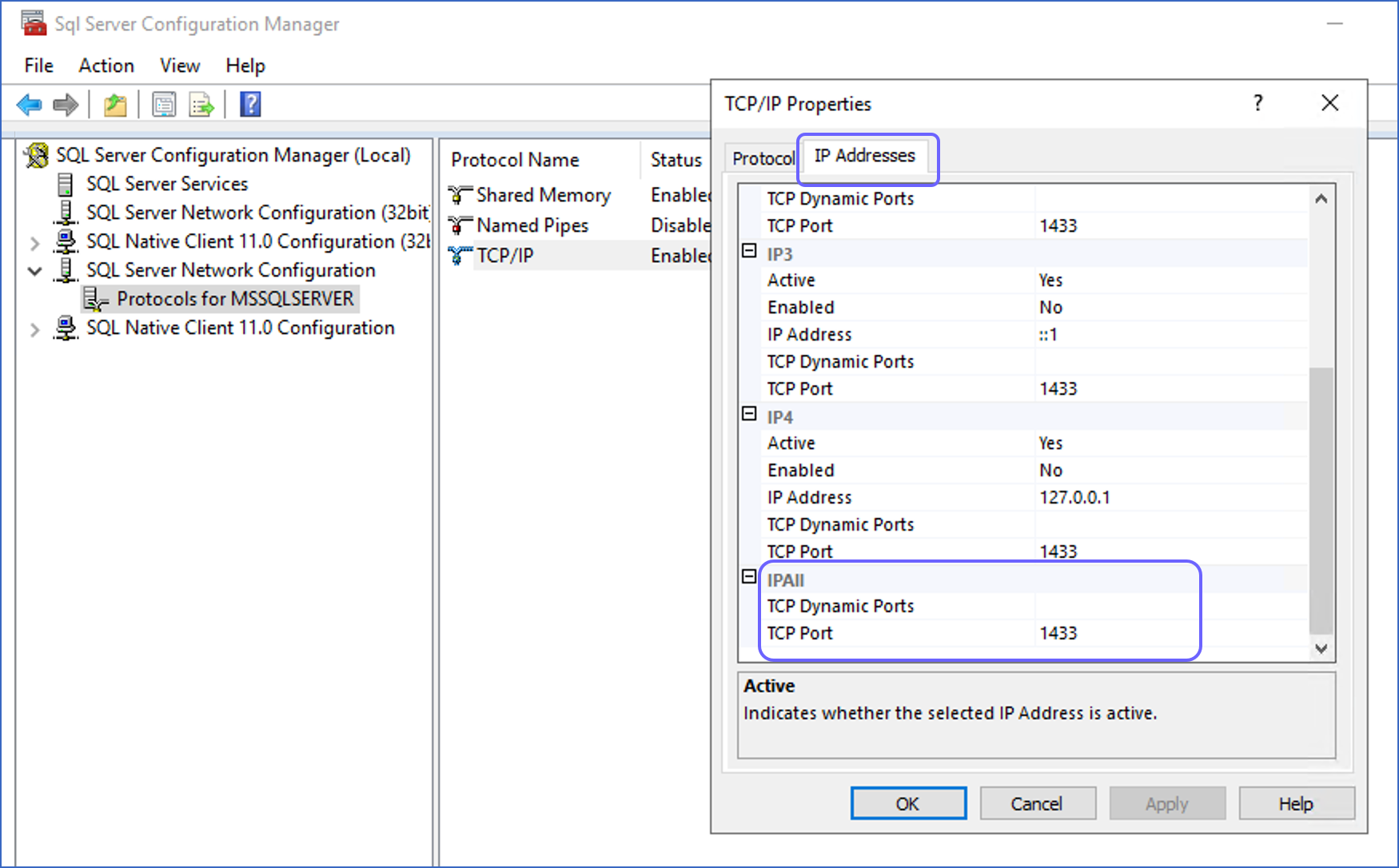 Verify TCPIP Port