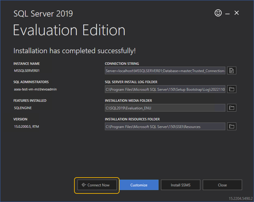 Install SQL Server Complete