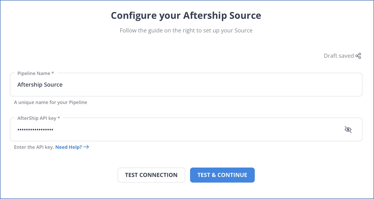 Configure Aftership source