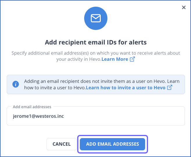 Add email reciepients