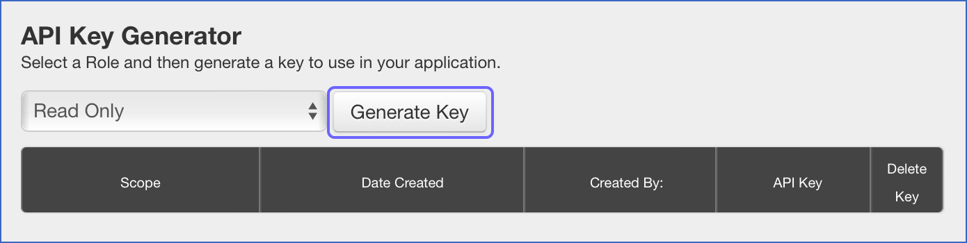 Generate key