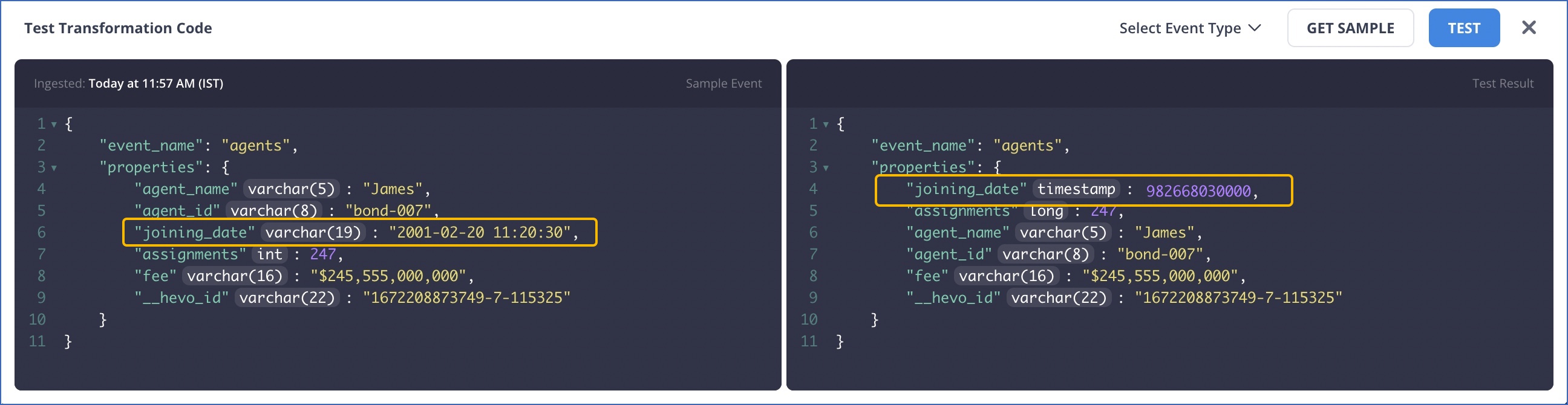 parse date from string Settings