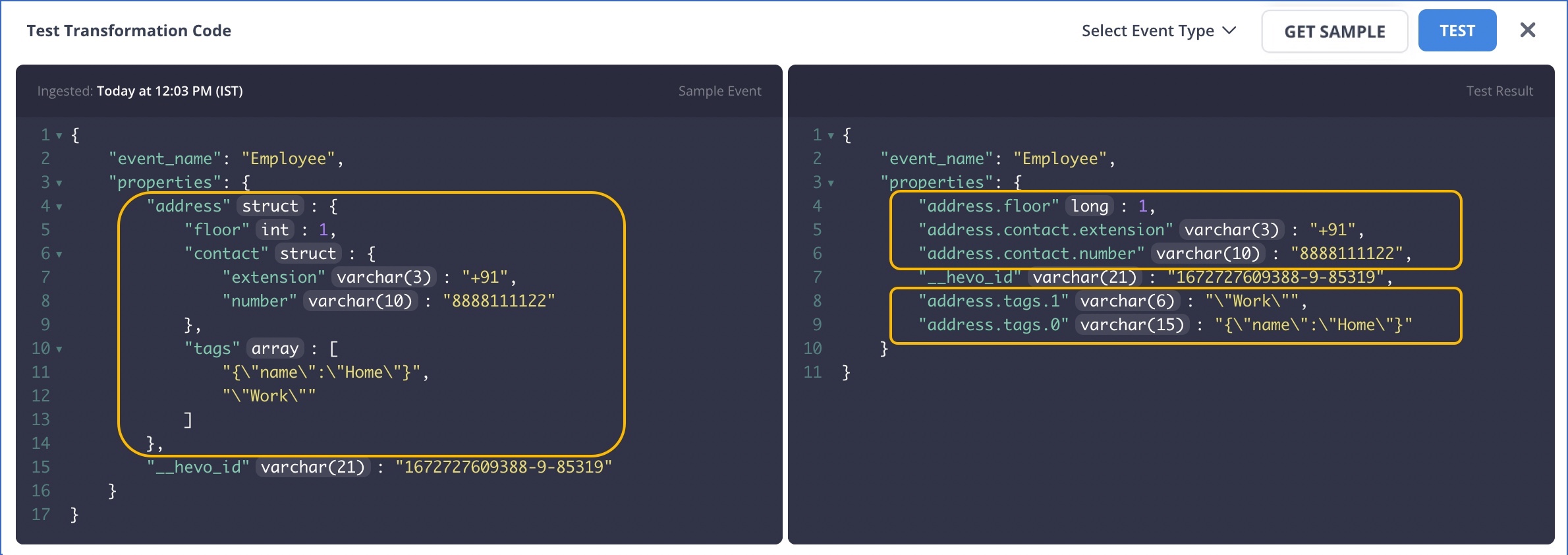 Flatten nested JSON