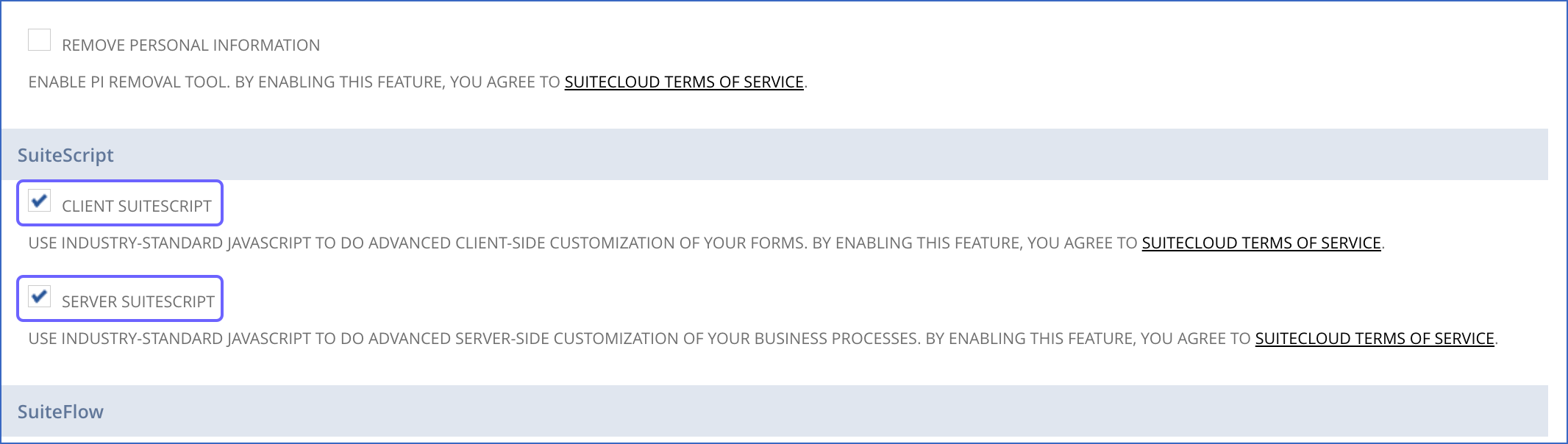 SuiteScript permissions