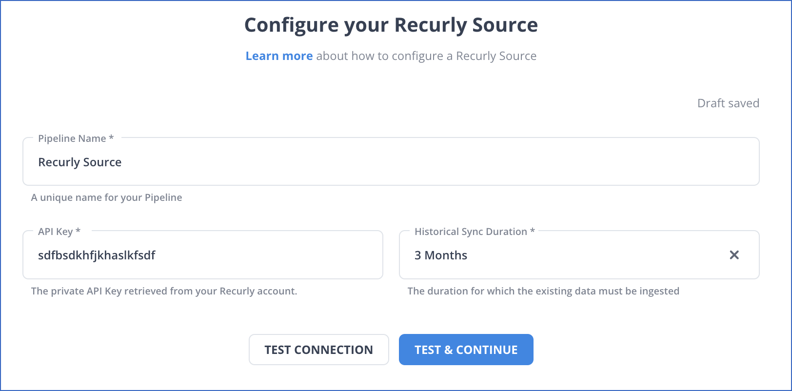 Configure your Recurly Source