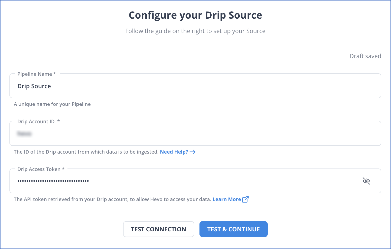 Configure Drip as a Source