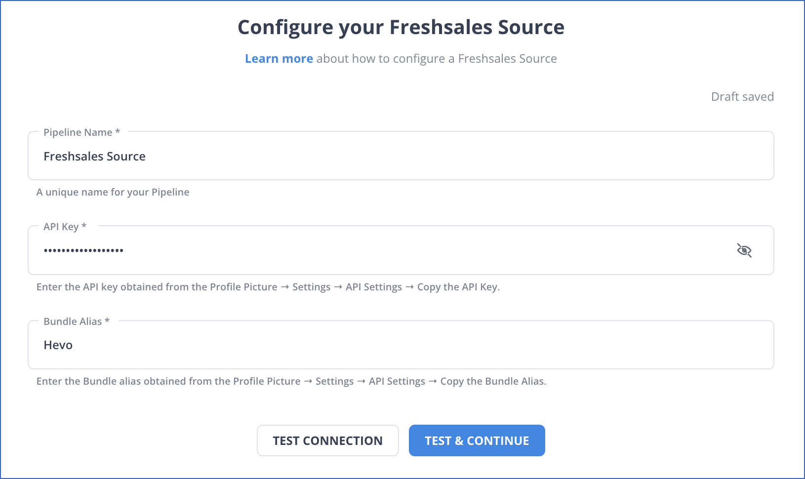 Freshsale configuration