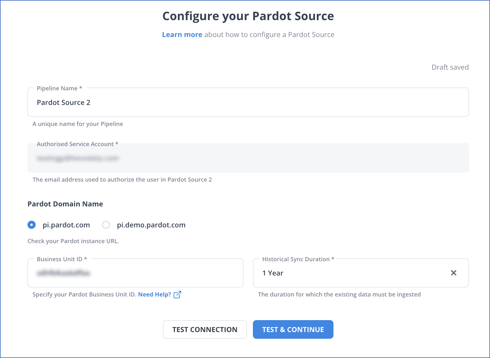 Configure Pardot as Source