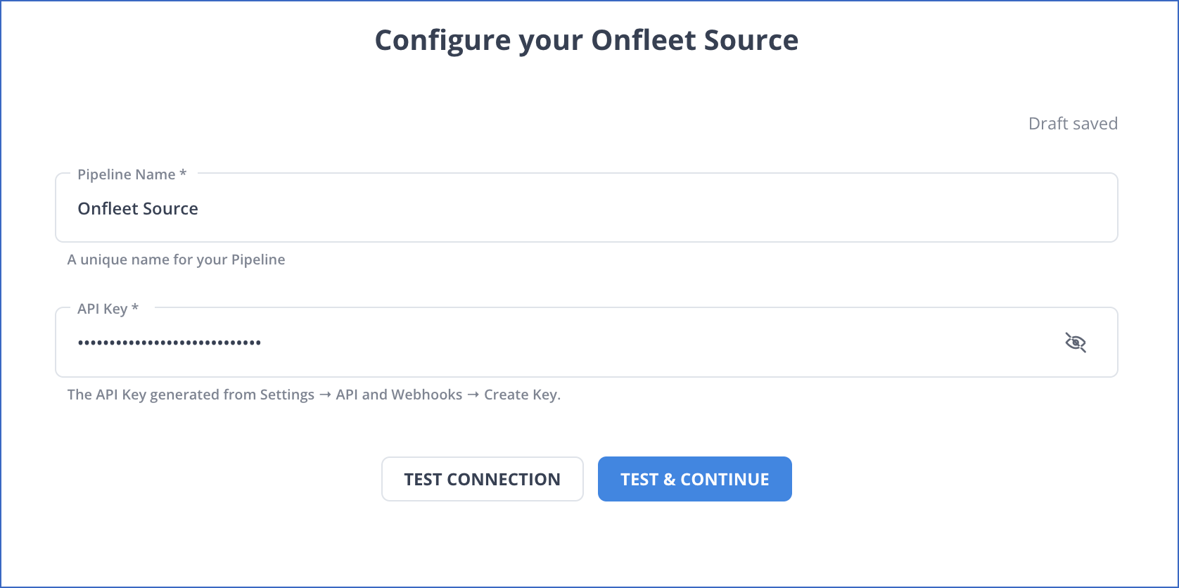 Configure your Onfleet Source