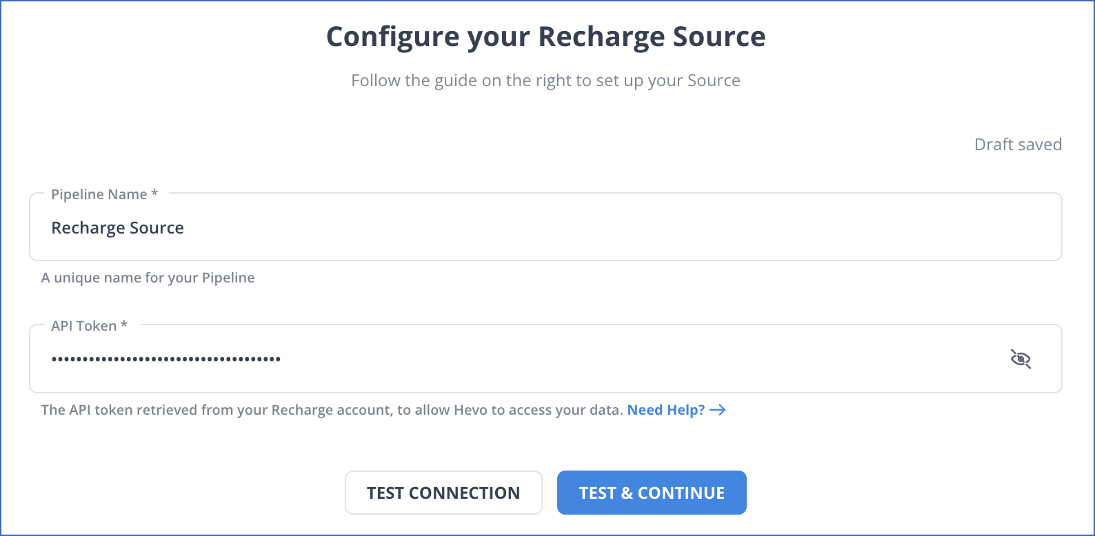 Recharge Source Config